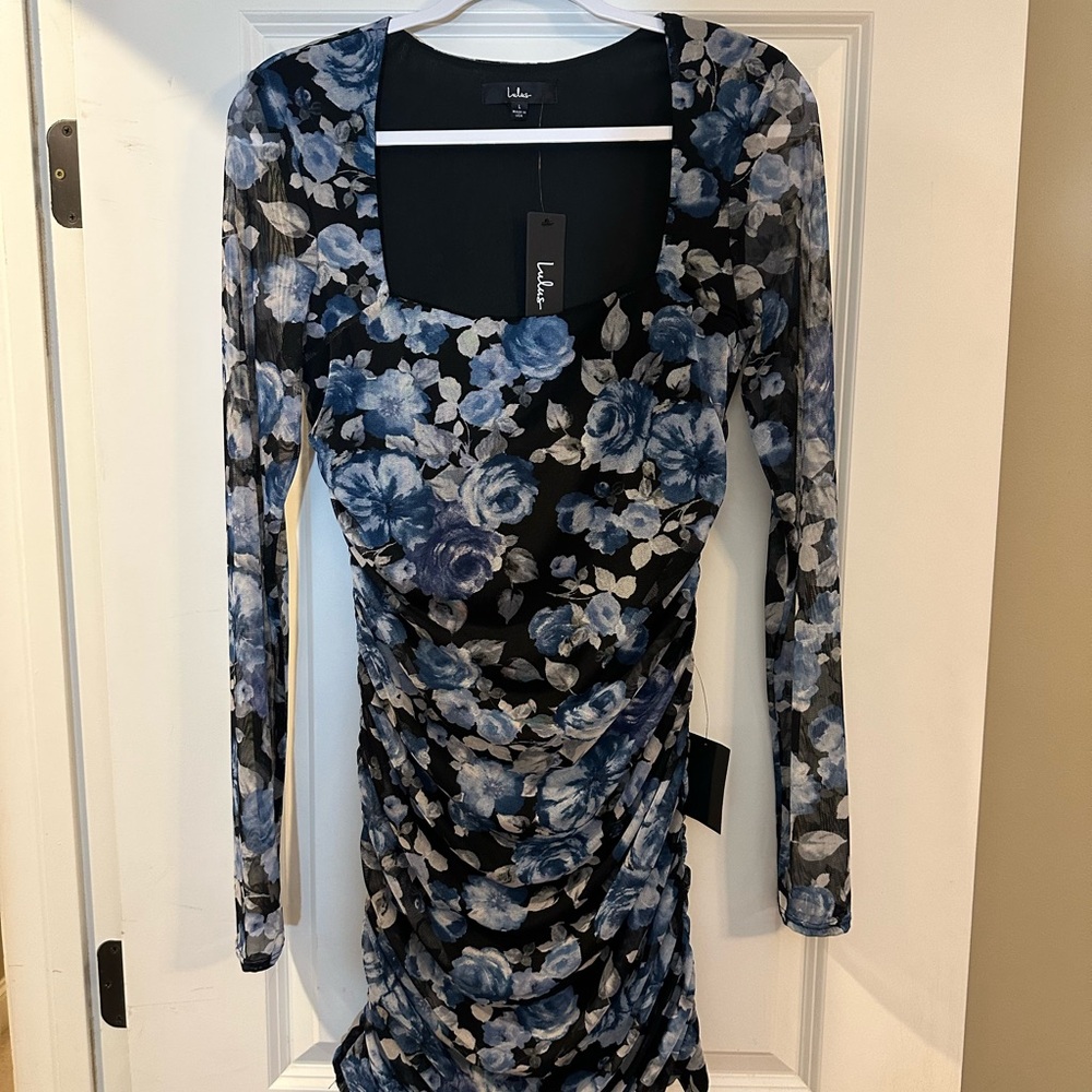 Lulu's Blue Floral Women's Dress
